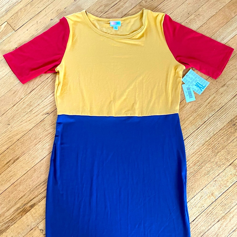 Color block LulaRoe Julia XL - NWT